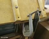 Clamped in the 45 degree sloping position