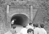 Okinawa 1971 Zatsun tunnel with stuck truck
