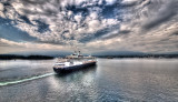 Cruise ship leaving Vancouver Harbour