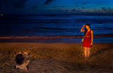 Ladies on Waikiki Beach