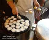Popular Thai Food Dishes, Making Khanom Khrok Rice Pudding