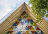 Stainglass Window - the cardboard cathedral in Christchurch