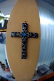 Blue Flowered Cross