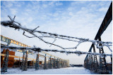 Barbed wire snow.