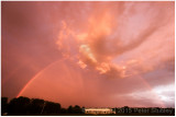 Double rainbow sunset.