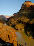 Powell Plateau in the distance at sunset above Deer Creek- River Mile 136.9