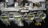 4 Keihin CB750 Carbs Fed by One Accelerator Pump Diaphragm