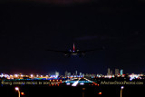 2013 - American Airlines B757-223 landing on runway 9 at Miami International Airport at night