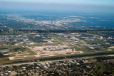 2014 - aerial photo of Tampa International Airport and downtown Tampa landscape stock photo #4784