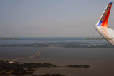 2014 - aerial view of the Chesapeake Bay Bridge aerial landscape stock photo #5580