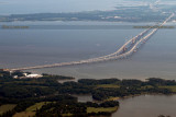 2014 - aerial view of the Chesapeake Bay Bridge landscape stock photo #5580C