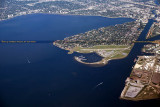 2014 - aerial photo of Tampa's Bayshore Boulevard (top), Davis Island and ship channel landscape aerial photo #6121
