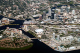 2014 - aerial photo of downtown Tampa landscape stock photo #6126C