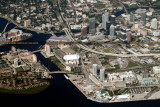 2014 - aerial photo of downtown Tampa landscape aerial stock photo #6127