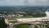 2014 - closer up aerial photo of the elevated portion of FLLs new runway 10R-28L aviation stock photo #5557