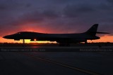 U. S. Air Force B-1B Lancer bomber #85-0087 at sunset military aviation stock photo #2607