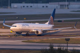 2015 - United Airlines B737-924ER N66828 rare takeoff on runway 28 at TPA aviation airline stock photo #9375
