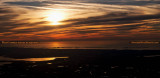 2016 - Late afternoon sun clouds over Clearwater and Clearwater Beach aerial landscape stock photo