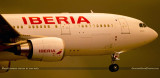 Iberia Airlines Airbus A330-200 EC-MIL about to touch down on runway 9 at MIA aviation airline stock photo