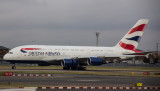 BA A-380 landing at LHR