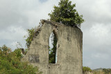 Church ruin in Grenada. Hurricane Ivan in 2004 was brutal, wiping out many houses & all tops of churches in St. Georges.