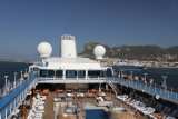 Leaving Gibraltar -  view from the fishes