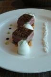 Tuna appetizer at Chef's Table.  Looked raw but husband explained that it really was cooked.  