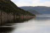 The Saguenay River is a fjord.  This was typical fjord scenery at sailaway