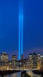 9/11 Memorial Lights - View From Brooklyn at Twilight (57434)