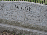 Randolph and Sarah McCoys Gravesite