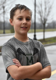 Camden after his rainy LaCross game (hes 9 years old)