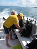 Brant gearing up for dive