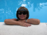 Susan at relaxing pool