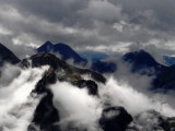 Wolken in die Alpen