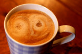 My coffee smiled for me!