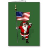 Santa Claus With Star Spangled Banner