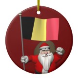 Santa Claus With Flag Of Belgium