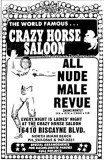 1980s - ad for the Crazy Horse Saloon on Biscayne Boulevard
