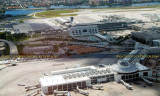 2007 - aerial photo of Concourse A, the Central Chiller Plant, and Concourse J/South Terminal at Miami International Airport