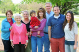 April 2013 - Karen, Esther, Wendy, baby Alana, Kathy, Jim, David and Katie Criswell