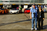 January 2013 - Don Boyd and Karen Wright with some Lamborghinis at Miami International Airport