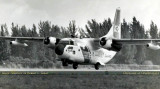 Late 1960s - Coast Guard Fairchild C-123B #CG-4705 lifting off from runway 27-R at Opa-locka Airport