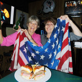 February 2014 - Brenda Reiter and Linda Grother celebrating their return to the USA at Brysons Irish Pub