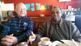 March 2014 - Eric Olson and Pat Parnther after breakfast at the last Ranch House restaurant