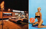 1964 - restored, and censored, version of a postcard image of the Tomboy Club on NW 119th Street