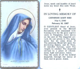 Prayer card for Cathie Mary Reid, 5/4/48 ~ 2/18/67