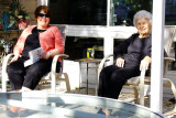 February 2015 - Karen and Esther on the back patio area of Wendy and Jim's in St. Petersburg