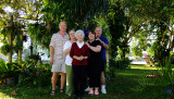 December 2014 - Jim Hager, Wendy, Esther, Karen and Don in Wendy and Jim's backyard