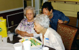 March 2015 - Aunt Thelma, her daughter Carol and Esther blowing out her 94th birthday candles