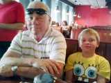 June 2015 - Don Boyd and grandson Kyler having breakfast with Eric Olson, Nelson Hernandez and Pat Parnther at the Ranch House